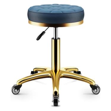 Imagem de WYUYIWH Banqueta de rodinhas com rodas com rodas para salão de beleza, hidráulica, para laboratório, guitarra, laboratório, bancada de trabalho, cadeira giratória ajustável médica