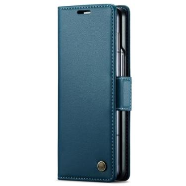 Imagem de Umiup Capa carteira para Samsung Galaxy S24ultra/S24plus/S24, capa flip de couro PU com suporte de cartão com bloqueio de RFID, capa de telefone à prova de choque, azul, S24 Ultra