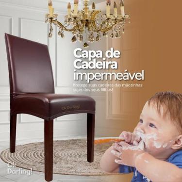 Imagem de Capa de Cadeira Impermeável - Marrom Escuro - OK Darling