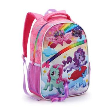 Imagem de Mochila Costas Escolar Meninas Poney Meninas Arco Iris - Seanite
