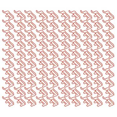 Imagem de Clipes de papel fofos em forma de animal antiderrapante à prova de cor leve para fazer cartões, scrapbook, escritório, escola, 100 peças (vermelho)