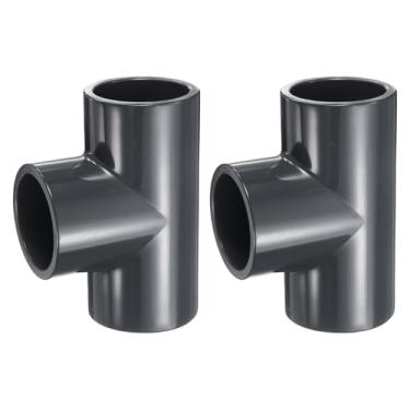 Imagem de HARFINGTON 3 peças Tee PVC encaixe 1-1/5.1 cm conector 3 vias móveis grau construção tubulação acoplamento cotovelo acessórios para esgoto encanamento tubo de drenagem suprimentos de água construir