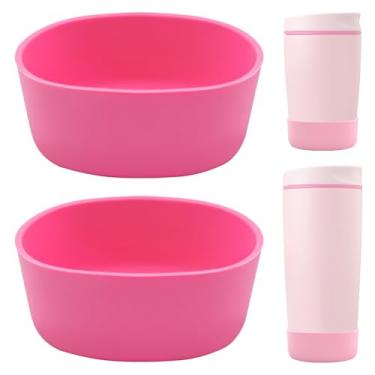 Imagem de KCMOSGI 2 peças de bota de silicone para Owala SmoothSip Slider 340 g 590 ml, capa protetora antiderrapante para caneca de viagem Owala Coffee Tumbler, sem BPA