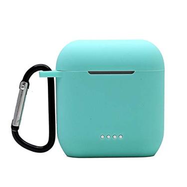 Imagem de Claiol Capa de silicone para Tozo T6, LED frontal visível, acessório premium à prova de choque com chaveiro compatível com Tozo T6. (Mintgreen)