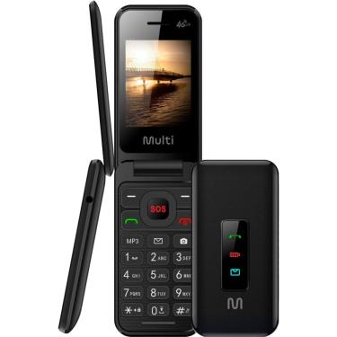 Imagem de Celular Flip Vita 4G Dual Chip MP3 Preto P9227 - Multi