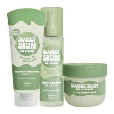 Imagem de Kit Dailus Sweet Skin Ice Cream Mousse De Pistache: Sabonete Esfoliant