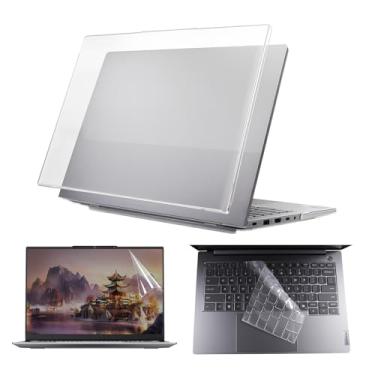 Imagem de Yiodelu Conjunto de capas de laptop para ThinkBook 2025 14 Gen 8 (35.6 cm) resistente a arranhões e quedas, capa protetora transparente fosca + capa de teclado + película de tela