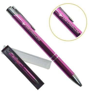 Imagem de Caneta Personalizada Cursos Metal Profissional Coloridas Enfermagem - 