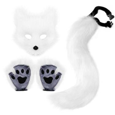 Imagem de Conjunto Chaveiro Cauda de Raposa, Luvas Patas de Gato e Máscara de Lo