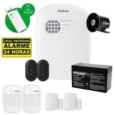Imagem de Kit Alarme Intelbras C/ Sensores Sem Fio 2 Xas + 2 Ivp 2000