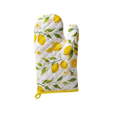 Imagem de Luvas Resistentes Ao Calor Para Cozinha, Adequadas Para Fornos, FogõEs E Churrasqueiras(Limão Siciliano,Luva Avulsa)