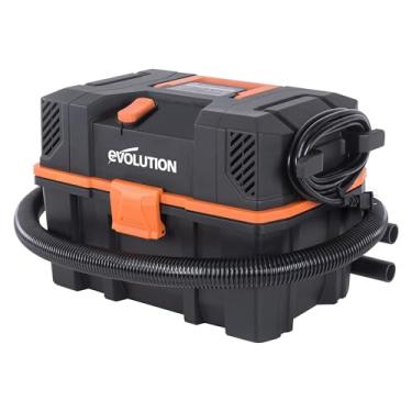 Imagem de Aspirador de pó seco e úmido Evolution R15VAC de 4 galões com acessórios | Aspirador e soprador resistentes | Fluxo de ar de 70 CFM | Aspirador de loja sem saco para garagem e oficina | Armazenamento
