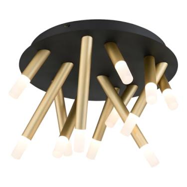 Imagem de Plafon De Sobrepor Manacá Preto/Dourado - Bd001s -bella Cor Preto/Dourado