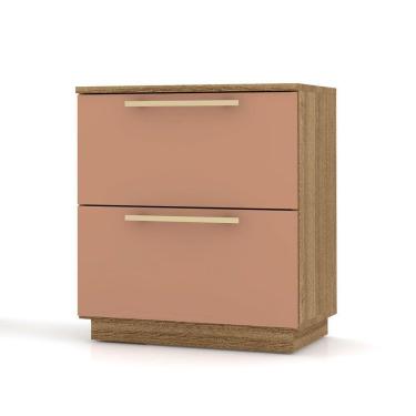 Imagem de Mesa De Cabeceira Com 02 Gavetas Sevilha Nature-camarim - Pallazio