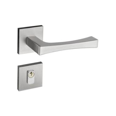 Imagem de Fechadura Vivaldi Cromado Acetinado Roseta Quadrada 40mm Pado Externa