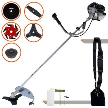 Imagem de Roçadeira Lateral TBC43H Toyama À Gasolina 2T 43cc 1,7HP 12.000rpm Com Carretel Nylon + Faca 2 Pontas + Faca 3 Pontas + Faca 6 Pontas + Faca 80 Dentes
