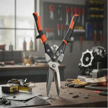 Imagem de Tesoura Manual Para Cortar Chapa 10 Pol Corte Reto Aço Durável Profiss