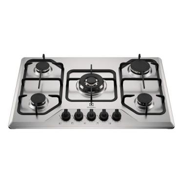 Imagem de Cooktop 5 Bocas Gas Bivolt Quadri Inox 75x52cm - Electrolux, Bivolt