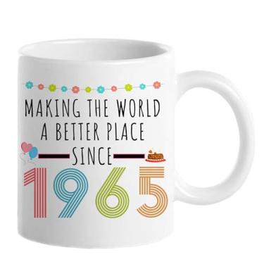 Imagem de Choinn 1965 Presentes de aniversário de 61 anos para mulheres e homens, presente de aniversário de 61 anos, caneca de café para mãe, pai, avó, vovô, ideias de presentes de aniversário de 61 anos, Dia