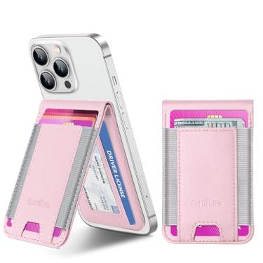 Imagem de Carteira de telefone fixa, carteira de telefone atualizada com suporte ajustável, janela aberta para identidade, suporte de 8 cartões, suporte de cartão de crédito adesivo 3M mais forte para parte de