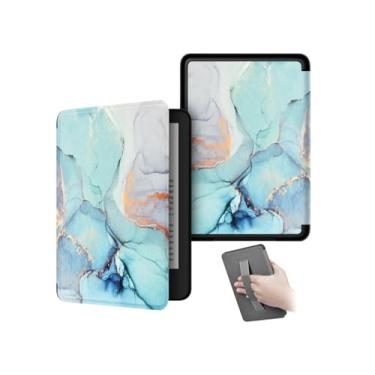 Imagem de Akacy Capa com estampa pintada com alça para Kindle Paperwhite de 6,0 polegadas 11ª geração lançada em 2022/2024 (Modelo: C2V2L3/RS23CV) Proteção de couro PU (18)