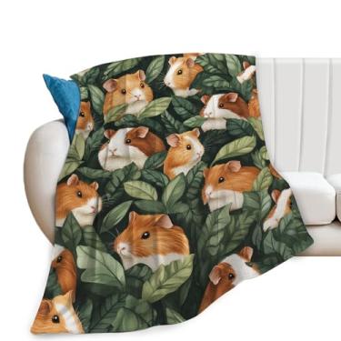 Imagem de Cobertor de porquinho da índia, cobertor estampado de porquinhos-da-índia, cobertores de flanela para animais de estimação, para mulheres, homens, meninos, meninas, adultos, roupa de cama macia para