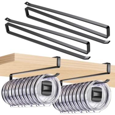 Imagem de Pacote com 4 organizadores de tampa de copo para armários de canto, suporte de copo que economiza espaço, armazenamento de acessórios de garrafa de água, solução de organização de armazenamento de