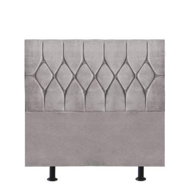 Imagem de Cabeceira Estofada Cama Box Solteiro 100cm Istambul Corino Cinza Claro- Mabe Magazine