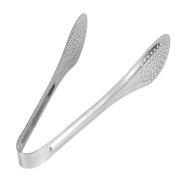 Imagem de Mingzhe Pinça de Comida de Aço Inoxidável, Pão de Braçadeira de Bife de Salada Com Tecnologia de Polimento de Espelho, ótimo para Catering de Buffet de Festa (L)