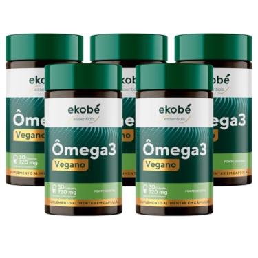 Imagem de Kit Com 05 - Ômega 3 Vegano 30 Cápsulas 720mg Ekobé