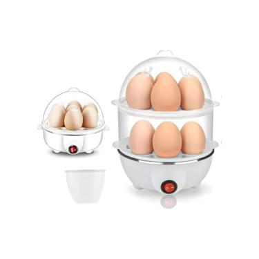 Imagem de Cozedor Elétrico 14 Ovos Multifuncional 350W – Cozimento Rápido, A Vapor e Fácil de Usar