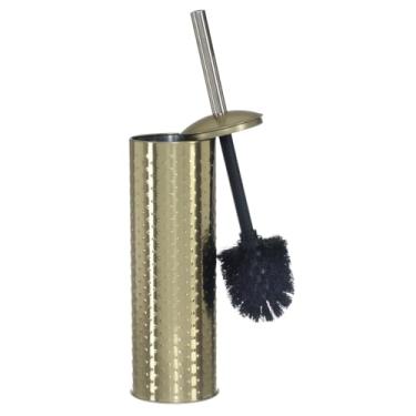 Imagem de Escova de Vaso Sanitário Dourada Luxo Banheiro Lavabo com Suporte Limpeza