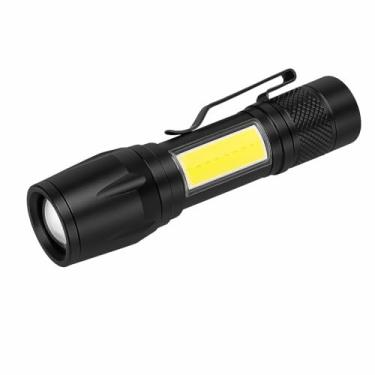 Imagem de Mini Lanterna Tática LED Recarregável USB 2000 Lúmens, Zoom Ajustável, 3 Modos de Iluminação, Corpo em Alumínio para Camping, Emergência e Uso Diário – Storeasy