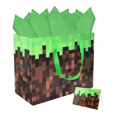 Imagem de HTPARY Sacos de presente de desenho animado com alças tema de desenho animado suprimentos de festa sacos de guloseimas para meninos meninas crianças chá de bebê decorações de festa de aniversário