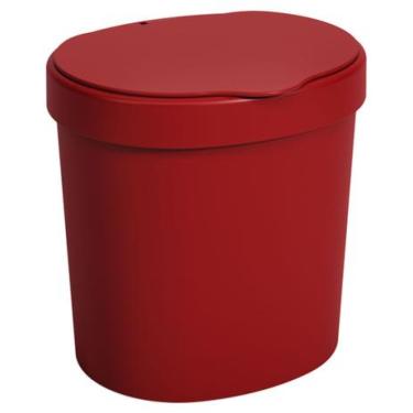 Imagem de Lixeira para Pia c/ Tampa 2,5 Litros Vermelho