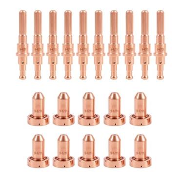 Imagem de CZlewan 10 peças 9-8211 ponta de bocal 80A 10 peças 9-8215 eletrodo para Thermal Dynamics SL60/SL100 consumíveis de tocha cortador de plasma