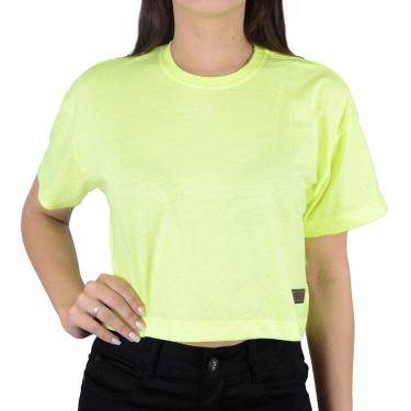 Imagem de Camiseta Feminina Voorth Cropped Amarelo Neon - 5628S-Feminino
