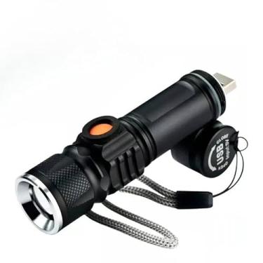 Imagem de Mini Lanterna tática militar Recarregável USB(616-lanterna)