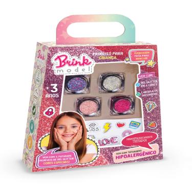 Imagem de Kit Maquiagem Infantil Glow Intense 4 Glitters - Brink Model