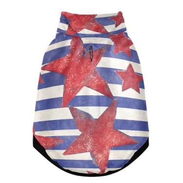 Imagem de SEHANY Casaco de cachorro com bandeira americana para cães pequenos, superquente, à prova de vento, jaqueta macia e aconchegante para animais de estimação, moletom para clima frio na neve com furo na