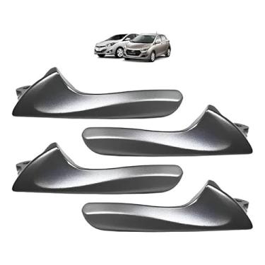 Imagem de Kit 4 Gatilho Maçaneta Interna Dianteira e/ou Traseira Hb20 Hb20S Hb20X Até 2019 Grafite