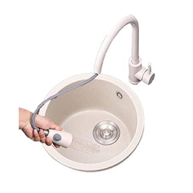 Imagem de Conjunto de pia e torneira de cozinha, montagem superior de pia de cozinha de preparação de bar, pias pequenas para cozinha pequena, barra de montagem embutida reversível/pré-pia antidescoloração e