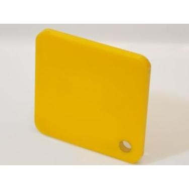Imagem de Chapa de Acrílico Amarelo 3mm (50x50cm) Placa Premium Translucida Cast Virgem 100 por cento de Pureza | 0,5x0,5m Comunicação Visual | Dobrável | Corte a Laser