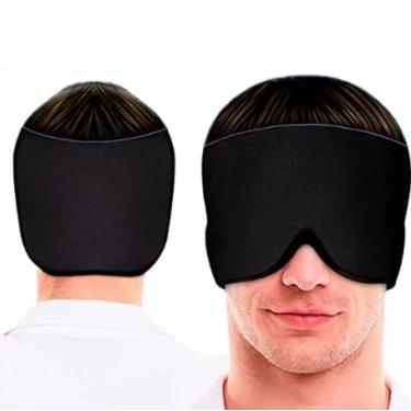 Imagem de Touca de Compressão Terapêutica com Gel 360° – Alívio Rápido e Eficaz para Migraine, Estresse, Sinusite e Dor de Cabeça Sem Remédios (Preto)