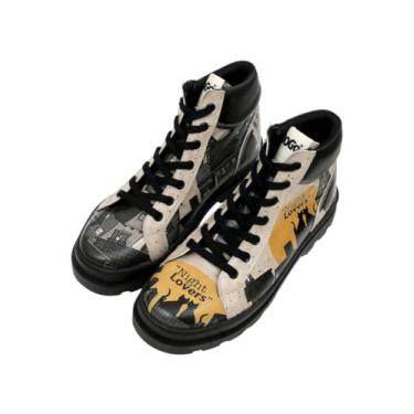 Imagem de DOGO Botas de cano curto femininas – couro vegano e botas femininas feitas à mão e botas de tornozelo,, Night Lovers, 35