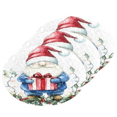 Imagem de Wassud Esponja de polpa de madeira de gnomo em aquarela fofa para pratos, pacote com 3 esponjas de cozinha para limpeza, esfregão resistente para panelas antiaderentes pia banheiro, suprimentos de