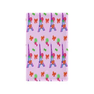 Imagem de Wassud Placa de cobertura para interruptor de luz, arcos da torre Eiffel, capas de tomada decorativas, placa de parede para tomadas elétricas duplex 12 x 7 cm