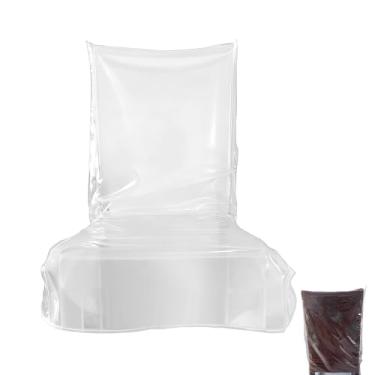Imagem de Capas Para Cadeiras de Sala de Jantar,Transparente Com Encosto Destinada a Cadeira - para Assentos,Para Jantar ao Ar Livre Terraço Casamento Festa Restaurante Reuniões e