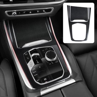 Imagem de Adesivo decalque ABS estilo carbono com moldura de mudança de marchas para BMW X5 G05 X7 G07 2019 2020 2021 2022 2023 2024 2025 2026 Acessórios - X6 G06 NÃO SERVE