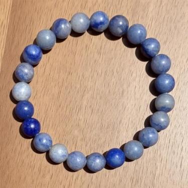Imagem de Pulseiras elásticas com contas para mulheres, pulseira de aventurina azul para atração da amizade, joia presente para social, One Size, Pedra, Sem Pedra Preciosa